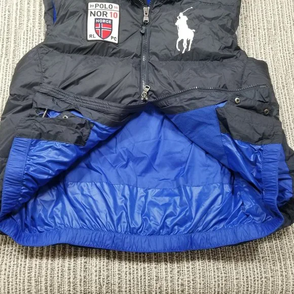 POLO Ralph Lauren USA Down Hill Alpine Big Pony Ski Down Puffer Vest Hooded XL - Picture 4 of 8